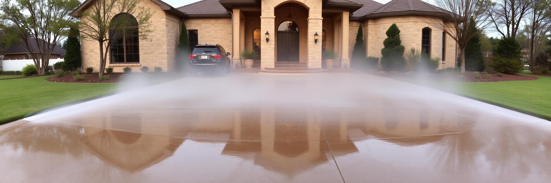 Hot water pressure cleaning on commercial flatwork
